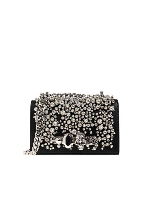 Alexander McQueen jewelled skull chain cross body bag