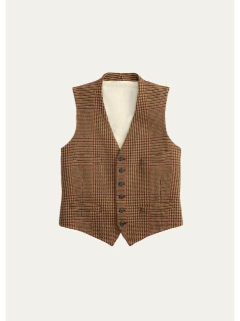 Ralph Lauren Men's Hand-Tailored Plaid Wool-Cashmere Vest
