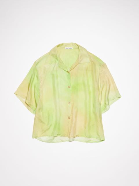 Silk Button-up shirt - Lime green