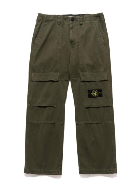 Panama Cotton 'OLD' Effect Relaxed Fit Cargo Pants Musk