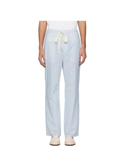 Blue Hard Twist Trousers