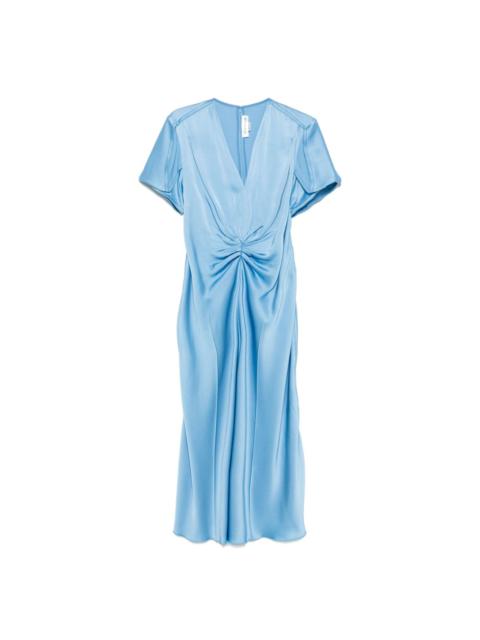 gathered-waist maxi dress