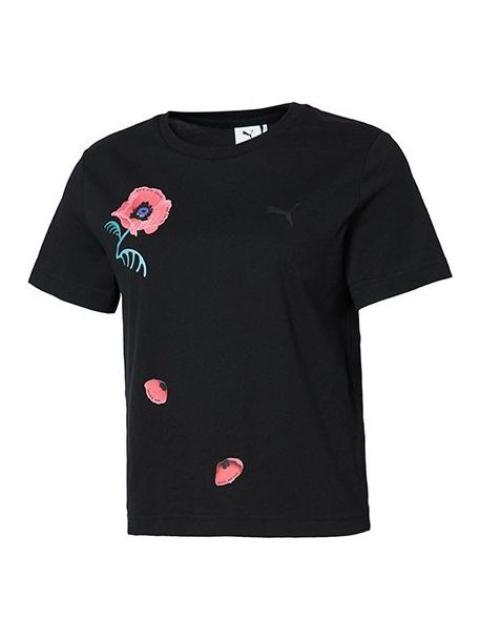 PUMA (WMNS) PUMA x Sue Tsai Crossover Round Neck Short Sleeve Black 595252-01