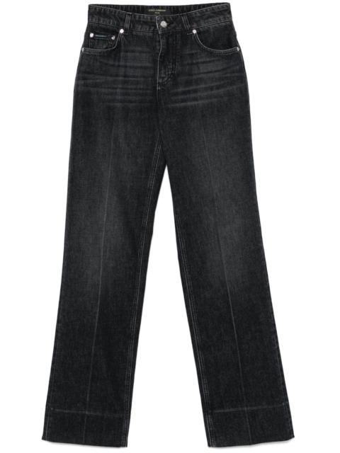 Dolce & Gabbana pressed-crease straight-leg jeans