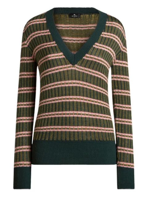 Etro striped V-neck sweater