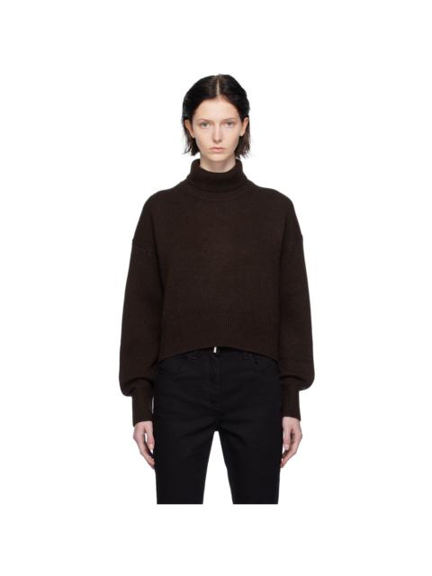 Givenchy Brown Cropped Turtleneck