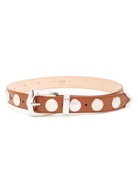 KHAITE Khaite Benny Stud-embellished Leather Belt