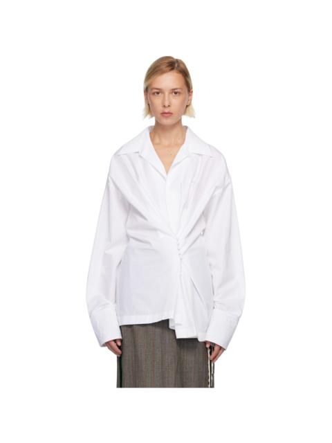 Dries Van Noten White V-Neck Shirt