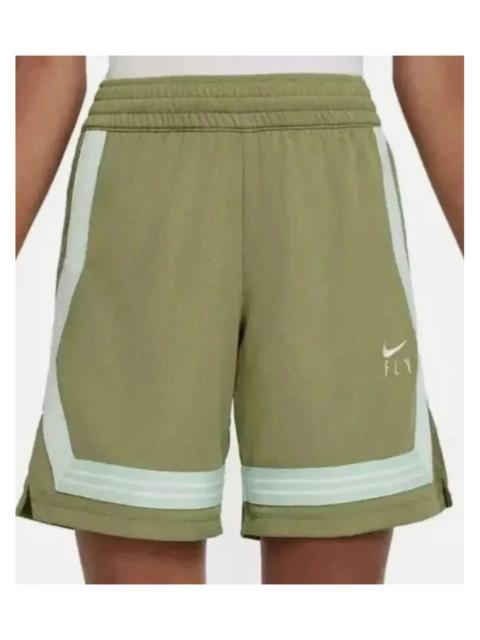 Nike Dri‑Fit Fly Crossover Basketball Shorts GS "Green Orange" DA1086 334