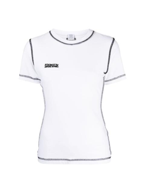 logo-patch stretch-cotton T-shirt