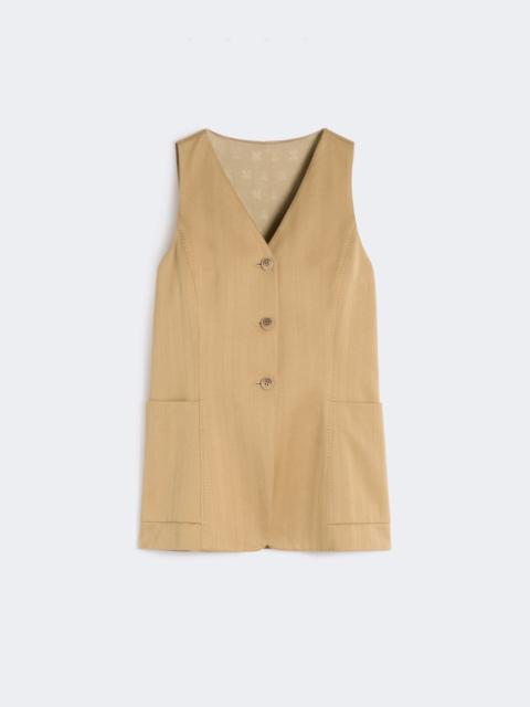 Max Mara Pinstripe jacquard jersey gilet - DESERT