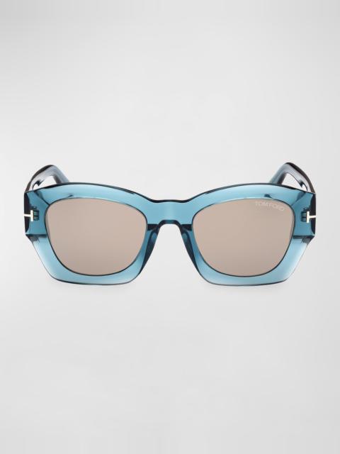 TOM FORD Guilliana Acetate Geometric Sunglasses
