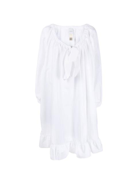 PATOU tie-neck peplum dress