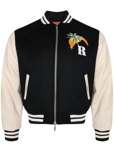 Rhude logo-embroidered bomber jacket