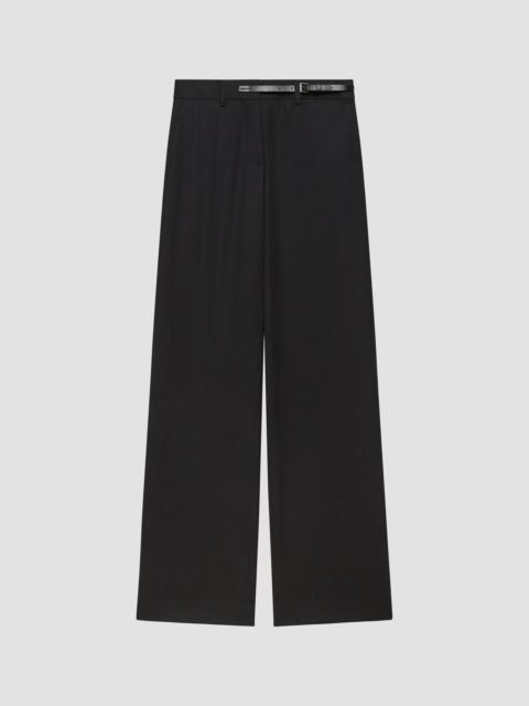 Helmut Lang Women's Belted Wool Gabardine Trousers - Black