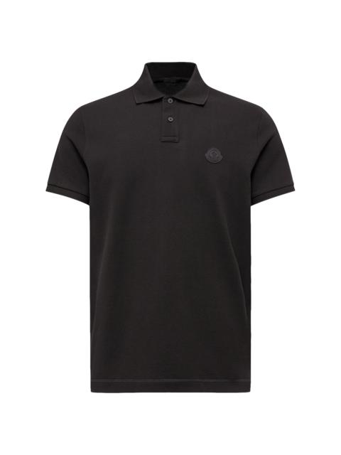 Moncler Men's Polo Shirt in Cotton Piquet - Black