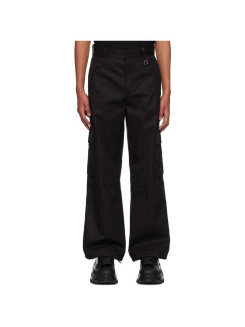 Wooyoungmi Black Wide-Leg Cargo Pants