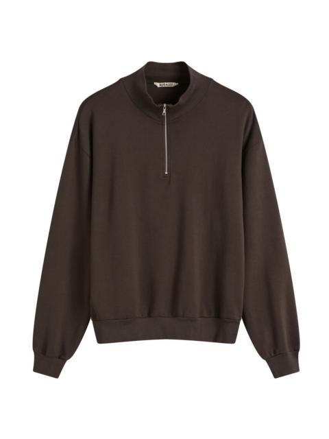Auralee Super High Gauge Sweat Half Zip Jumper