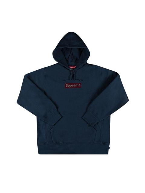 Supreme Supreme x Swarovski Box Logo Hooded Sweatshirt 'Navy'