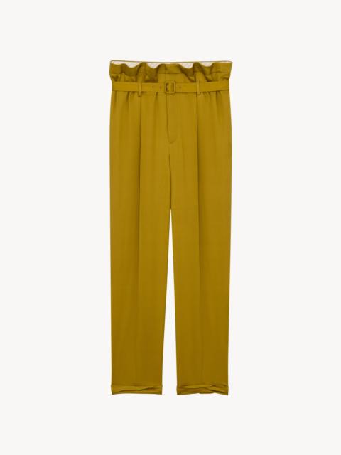 SAINT LAURENT PAPERBAG PANTS IN SILK