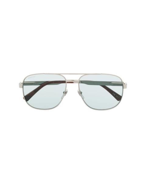 pilot-frame tinted sunglasses