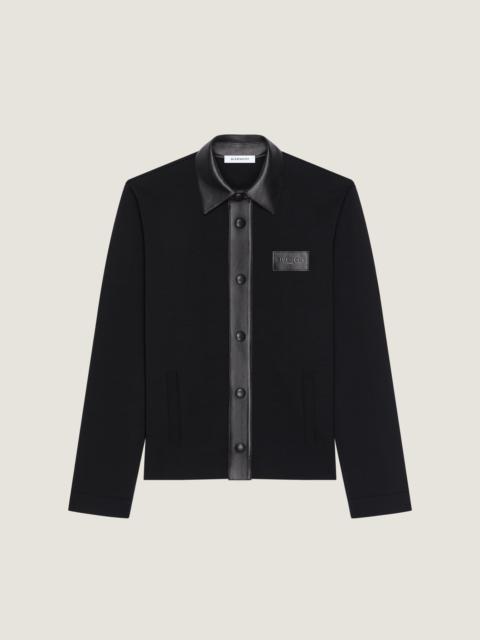Givenchy CARDIGAN IN WOOL WITH LEATHER DETAILS