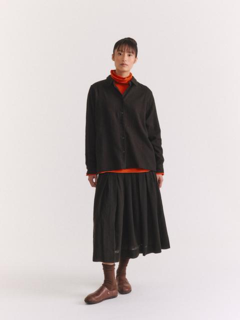 CASEY/CASEY MARIA SHIRT - OPEN WEAVE - DARK BROWN