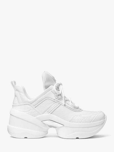 MICHAEL KORS Olympia Mixed-Media Trainer