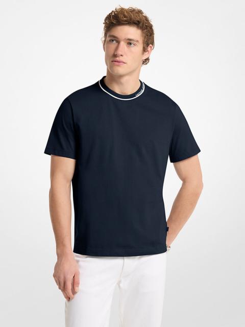 MICHAEL KORS Logo Trim Cotton Jersey T-Shirt