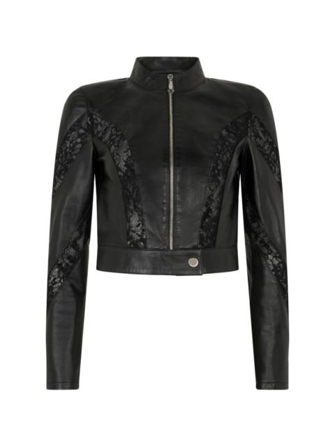 PHILIPP PLEIN lace biker jacket
