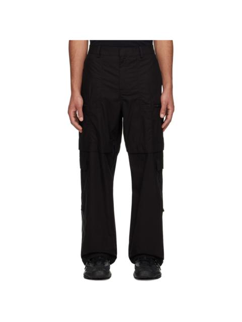 Black Vented Cargo Pants