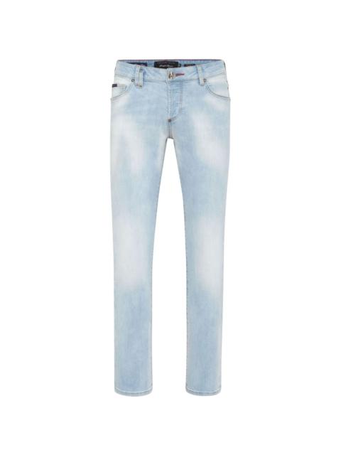 low-rise straight-leg jeans