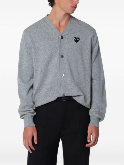 Comme Des Garçons logo-patch V-neck cardigan