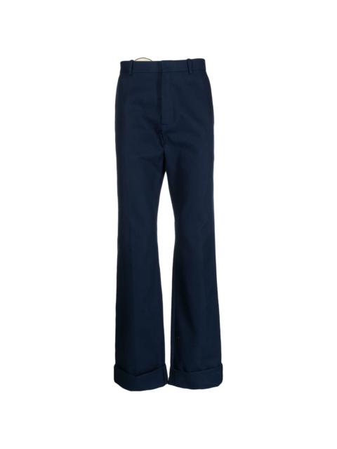 tailored straight-leg trousers