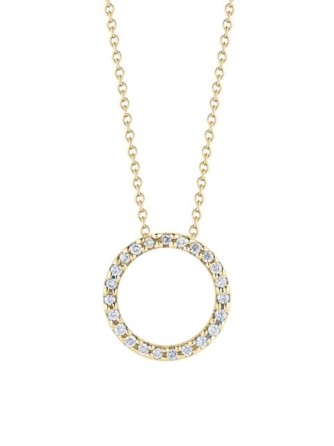 ROBERTO COIN Women's Tiny Treasures 18K Yellow Gold & Diamond Circle Pendant Necklace - Yellow Gold