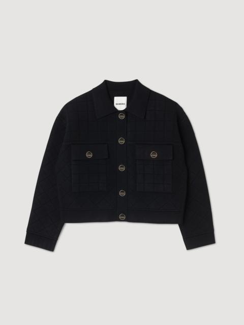 Sandro CROPPED KNIT CARDIGAN