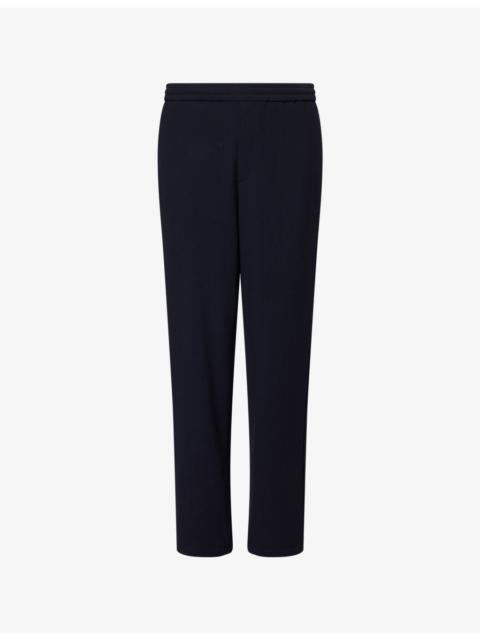 GIORGIO ARMANI Elasticated-Waistband Pinstripe Wool-Trousers