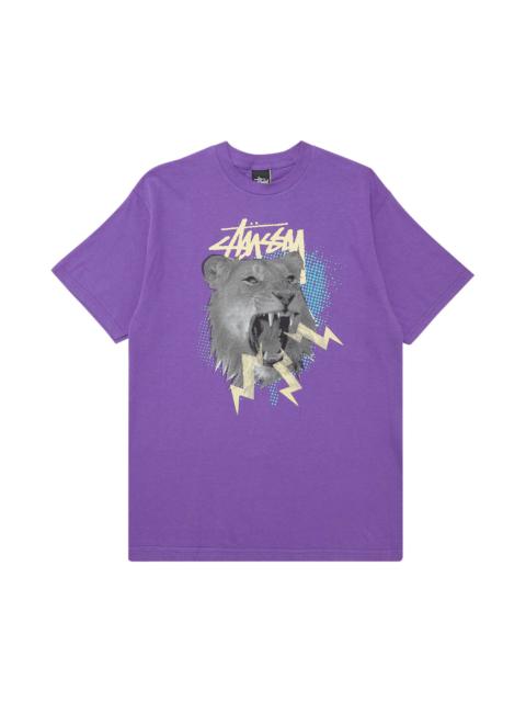 Stussy Pop Lion Tee 'Purple'