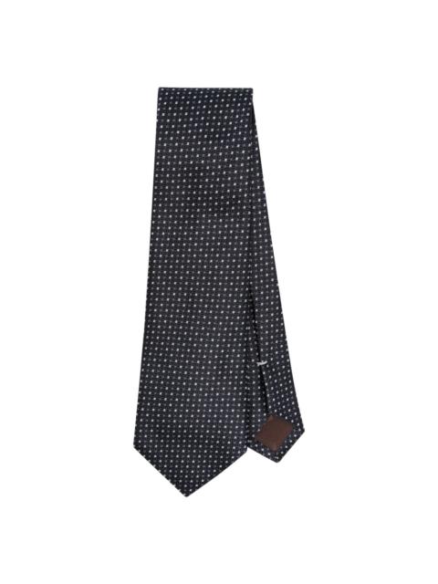 Canali geometric-patterned tie