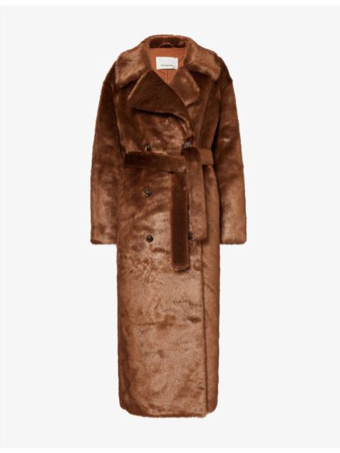 The Frankie Shop Joni belted faux-fur coat