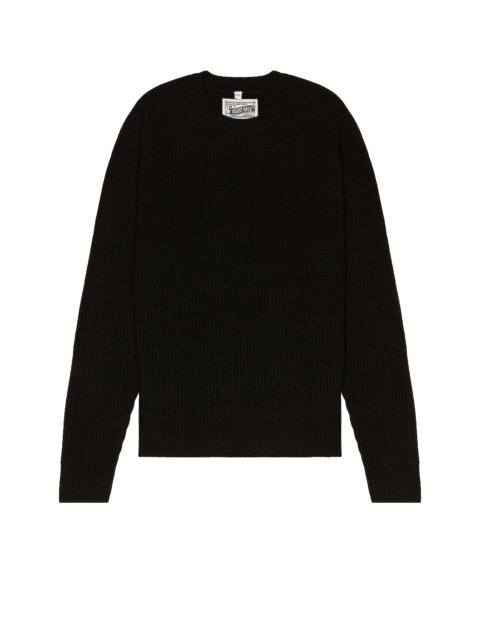 Schott Ribbed Wool Crewneck Sweater