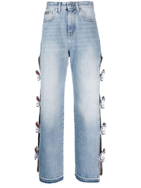 GCDS Hello Kitty cut-out jeans