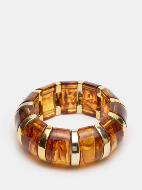 STEVE MADDEN RESIN STRETCH BANGLE BRACELET BROWN