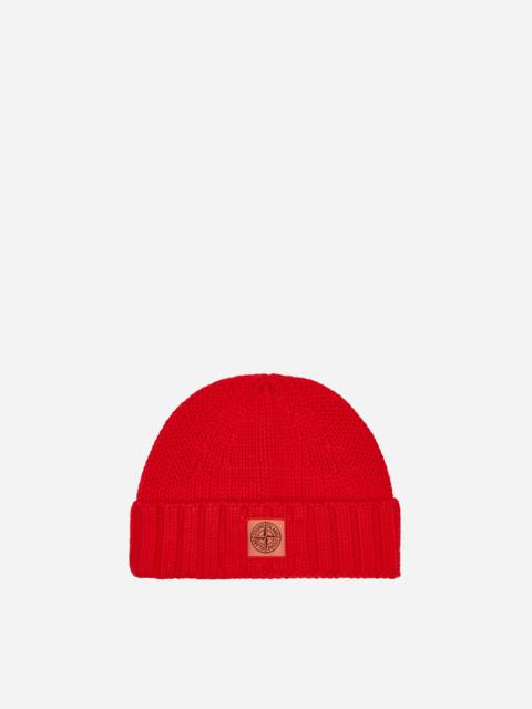 Garment Dyed Wool Beanie Red