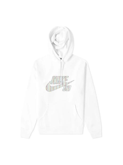 Nike SB Stripes Popover Hoodie 'White' CV0279-100