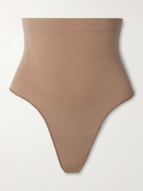 SKIMS Seamless Sculpt High-Waisted Thong - Sienna Light brown