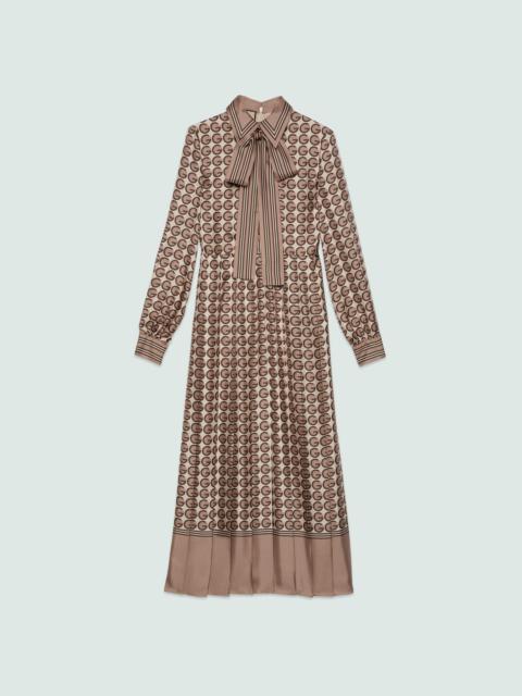 GUCCI Round G print silk dress