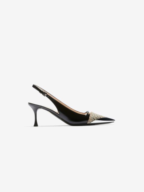 N°21 CHECKED SLINGBACK PUMPS