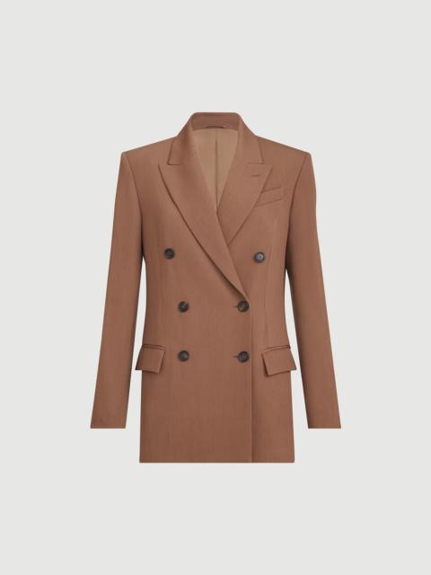 Brunello Cucinelli Virgin wool and viscose tricotine blazer with monili