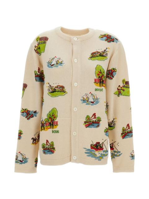BODE patterned-jacquard cardigan